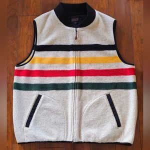 Pendleton Men's Glacier Stripes Fleece Full Zip Vest - Large